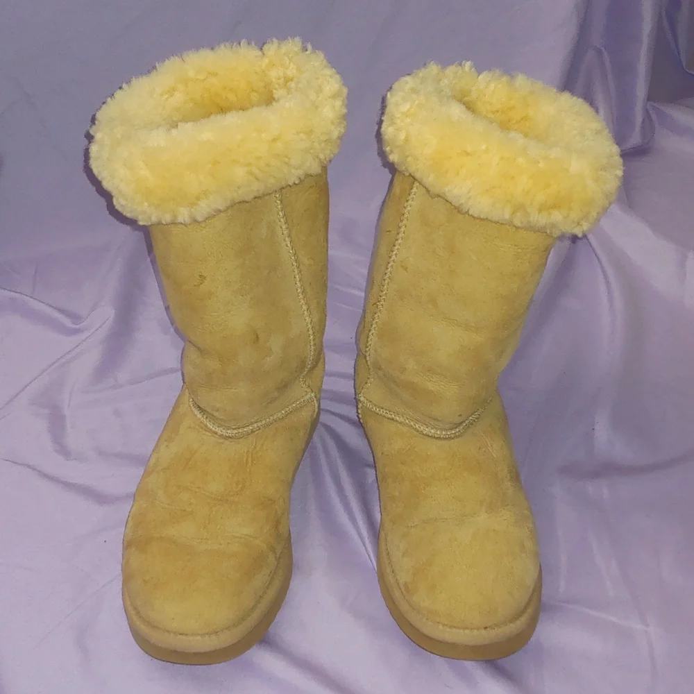 EUC UGG CLASSIC TALL TAN BOOTS * SIZE 8W * UGG BOOTS * FOLDABLE * KNEE HIGH - Picture 3 of 12
